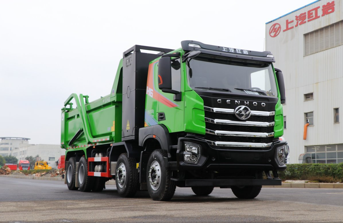 2023 SAIC Hongyan H6 Electric Tipper Truck EV Mining Transportation Heavy Truck Rear Camera 360° Drive type 8X4 Chinese