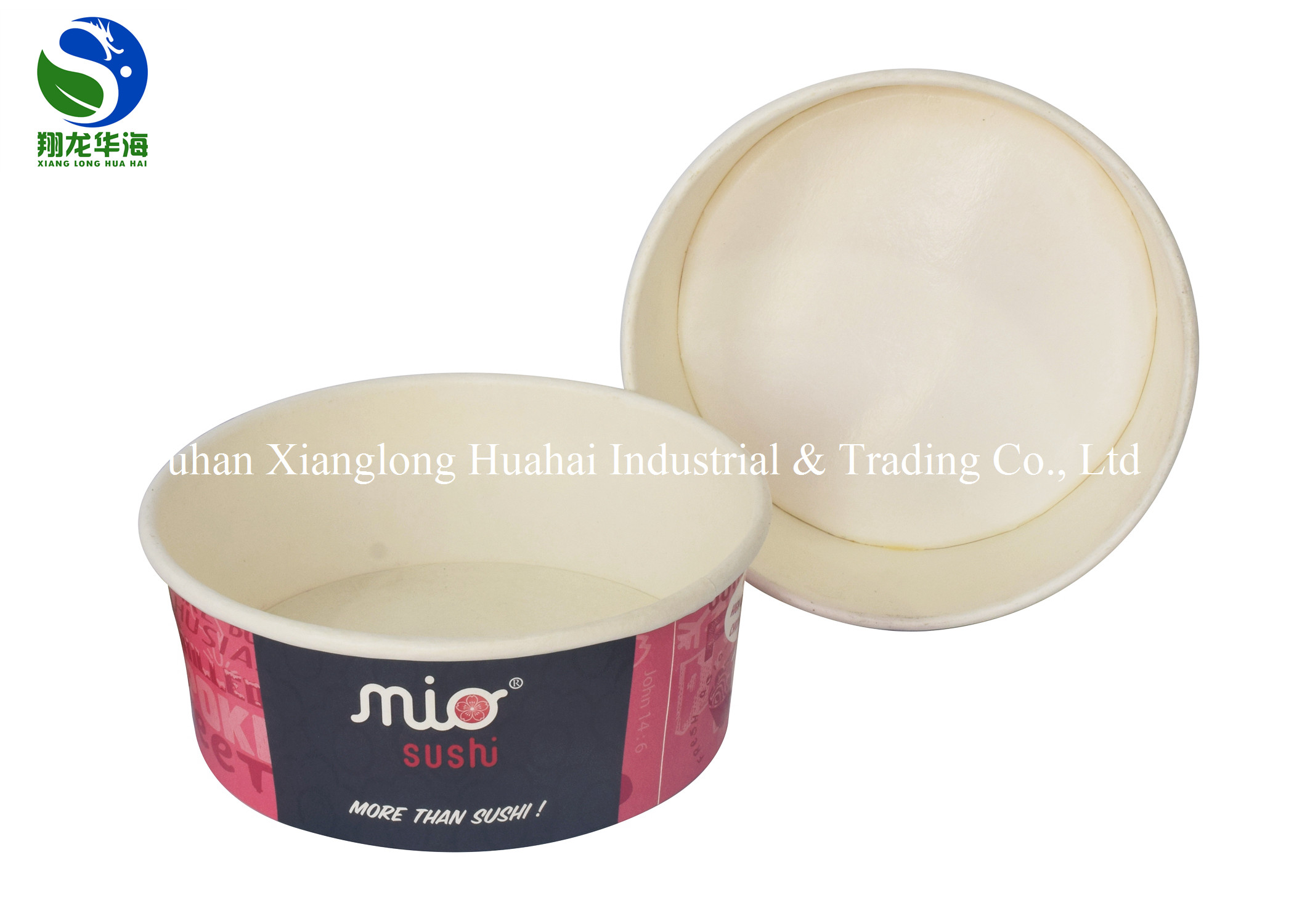 Food grade factory directly sale takeaway round paper bowl for salad