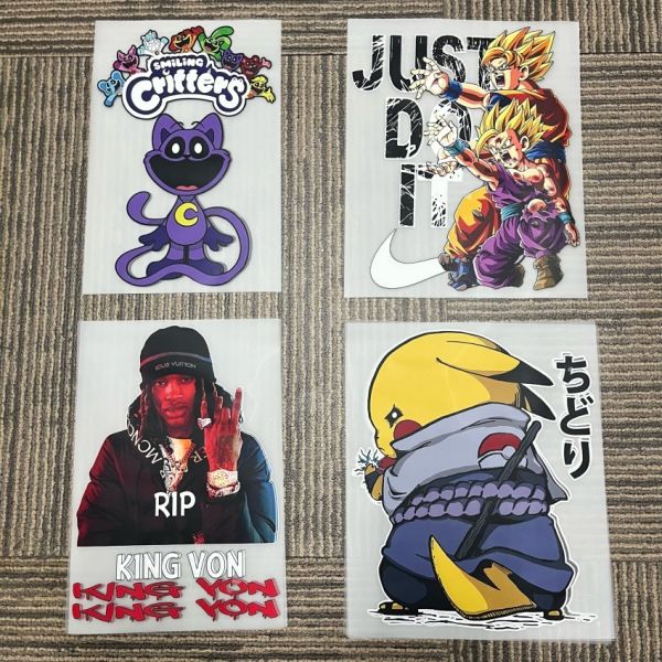 ちどり Pikachu Uchiha Custom Size DTF Heat Transfer Stickers – High Quality PET Film, Durable & Ready To Press For T-Shirt Brand Design