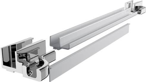 Wood Finished Sliding Shower Door Frame , Aluminium Profile Extrusion For Kitchen Cabinet