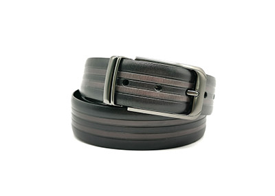 Business Men Clamp Pin Buckle Belt With Embossed Strap