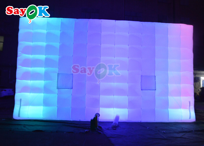 Customized Air Cube Tent Inflatable Nightclub Wedding Photo Booth With Colorful LED Light