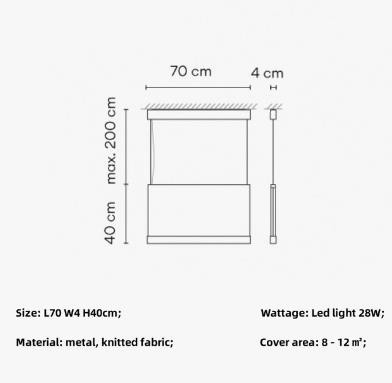 Designer Curtain Pendant Lights Modern Minimalism Pendant Lamp(WH-AP-552)