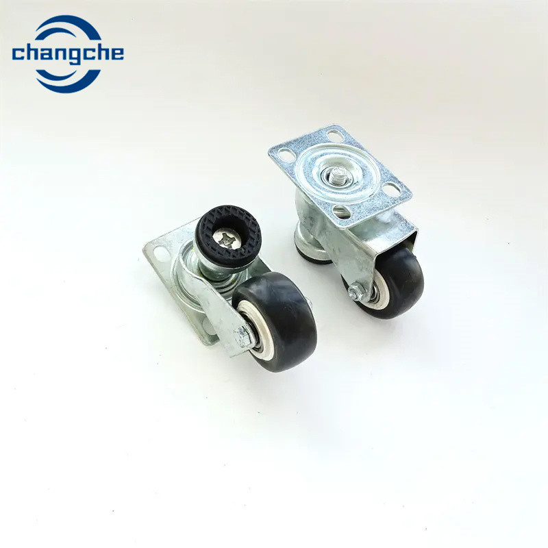 Transparant Industrial Rotatable Caster Wheels Flat Plate Stem For Easy Maneuverability