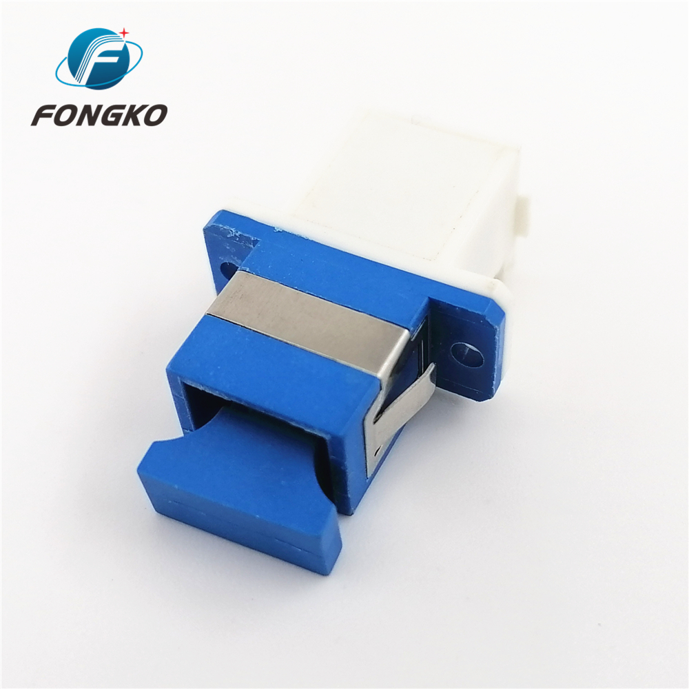 Sm Blue Fiber Optic Adapter UPC SC coupler With Ear