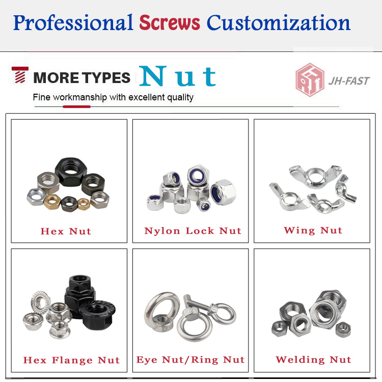 Metric Stainless Steel Hex Weld Nuts M3 M4 M5 M6 M8 M10 A2 A4 with Customized Service