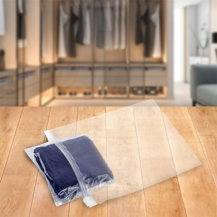 1-12 Colors Printing Polybag Zipper Vacuum Bags for Clothes and Blankets EVA Clothing Bag
