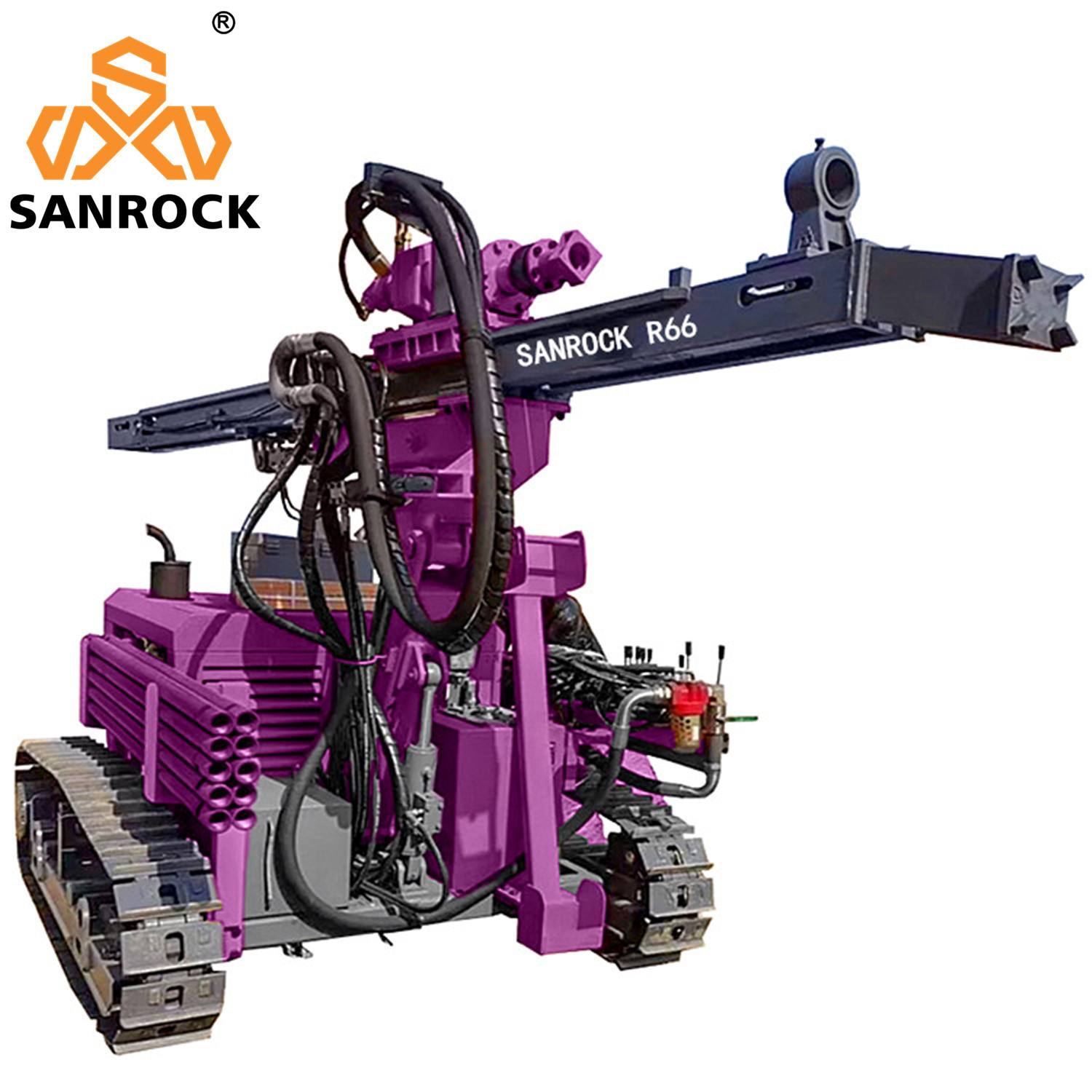 Crawler DTH Rig Machine Mining Blast Hole 50m Deep Hydraulic Drilling Rig Machine