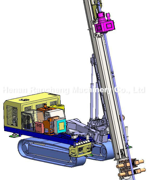 40m - 80m Depth Hydraulic Engineering Drilling Rig 132KW Jet Grouting Drilling Rig