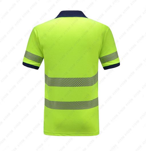 Reflective PPE Safety Wear Summer New Breathable Quick-Drying Reflective POLO Shirt/T-Shirt With Custom Logo