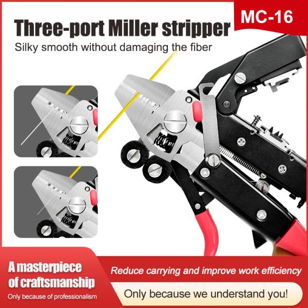 High quality MC-16 integrated fiber optic cutter multifunctional fiber stripper