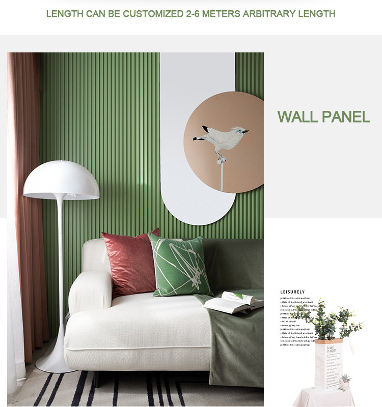 Customized Wood Plastic Grille Wall Panel Fluted WPC 1220*3000mm