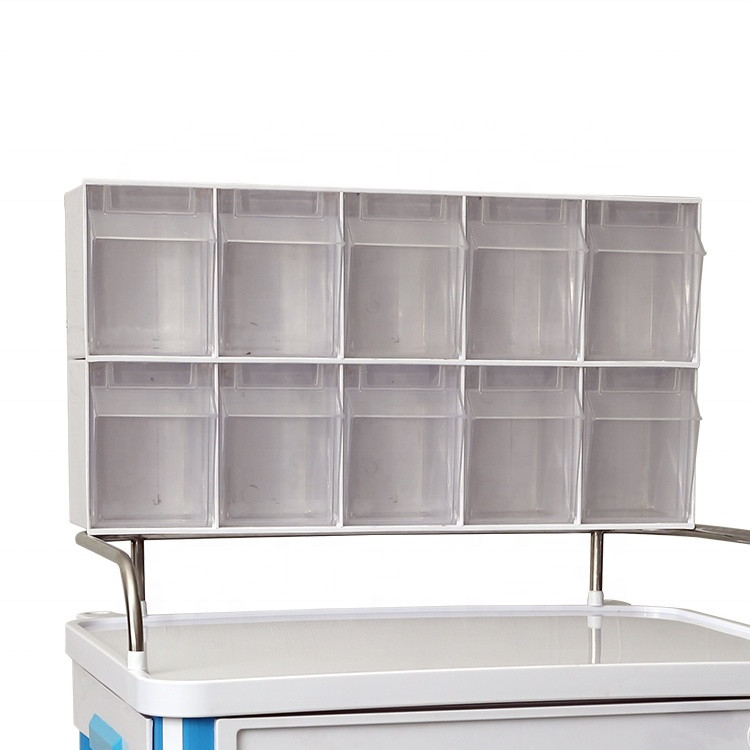 630x470x900mm Anesthesia Medical Trolley Cart 4 Noiseless Casters