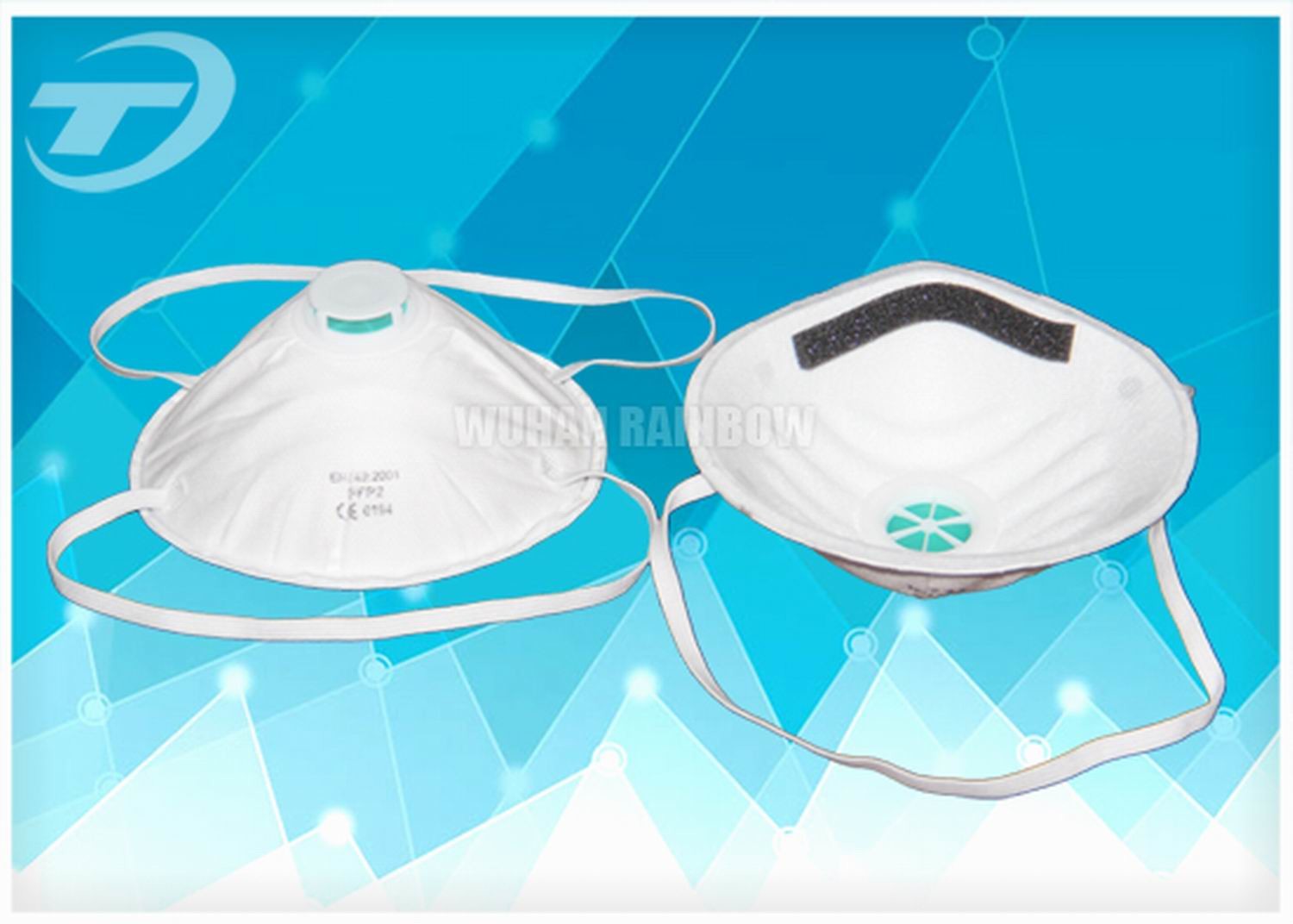SBPP Fabric Disposable Face Mask Respirator FFP2 white With Valve