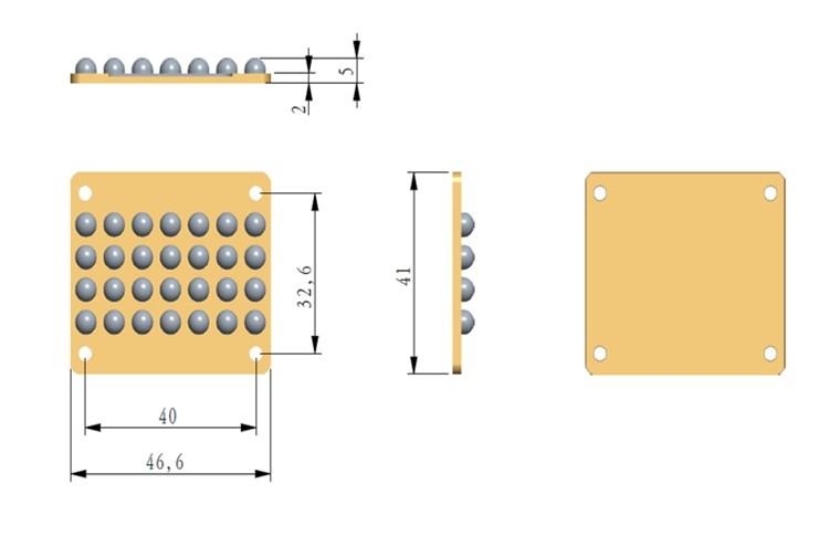8000mA Printing Wood Curing 4632 COB UVC Led Module
