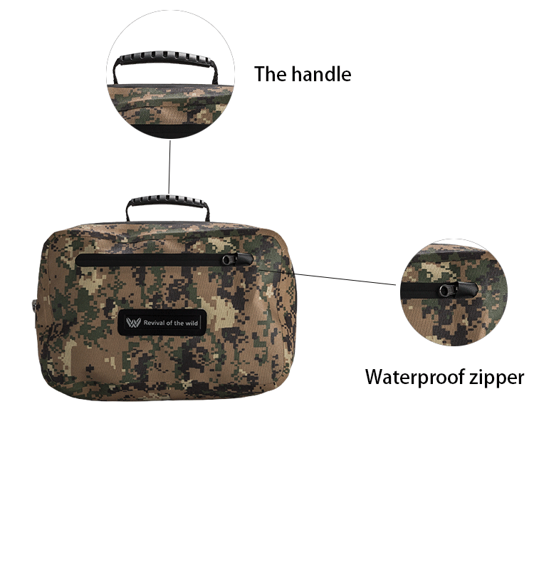 600D PU TPU Waterproof Waist Bag for Outdoor Sports