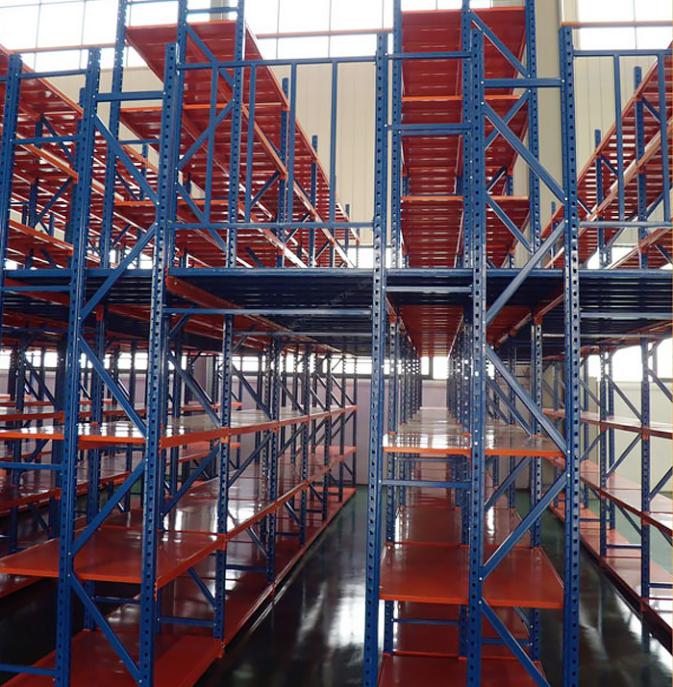 Two Layer Metal Industrial Mezzanine Systems Upright Frame Size H4064 X D760mm