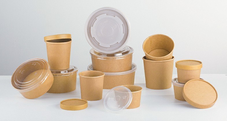 500ml 750ml 1000ml 1300ml 1500ml Disposable Kraft Paper Bowls