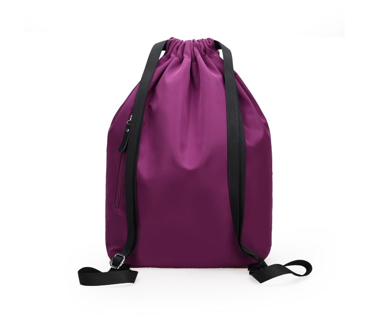 Brown Large Capacity Sport Drawstring Bag Canvas Material 30 * 42 * 14CM