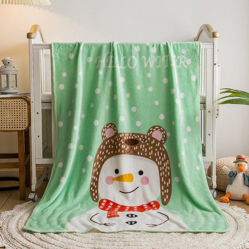 Warm Retention Polyester Flannel Fleece Blanket For Kids Children Baby
