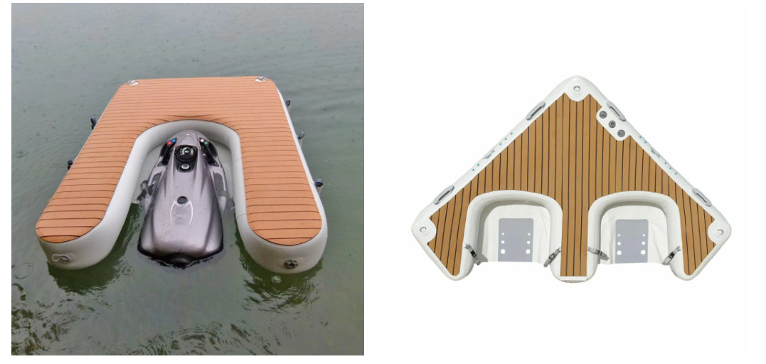 PVC Motor Boat Jet Ski Parking Station Inflatable Tube Jet Ski C Dock And Inflatable Sup Dock With Water Bag