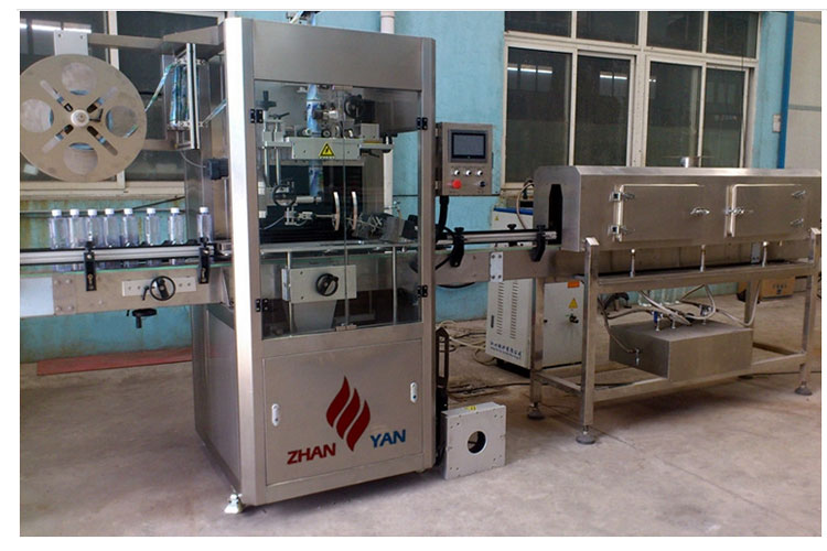 Labeling Machine For Cans , Bottle Packing Shrink Wrap Machine