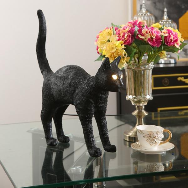 Modern SELETTI Resin Cat LED Table Lamps minimalist creativity animal Jobby the Cat LED Rechargeable Table Lamp(MTB-244)