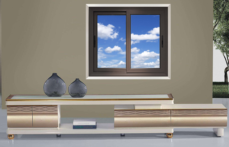 high quality housing glass aluminium sliding window with metal net 3'ft height x 4'ft width side sliding house window