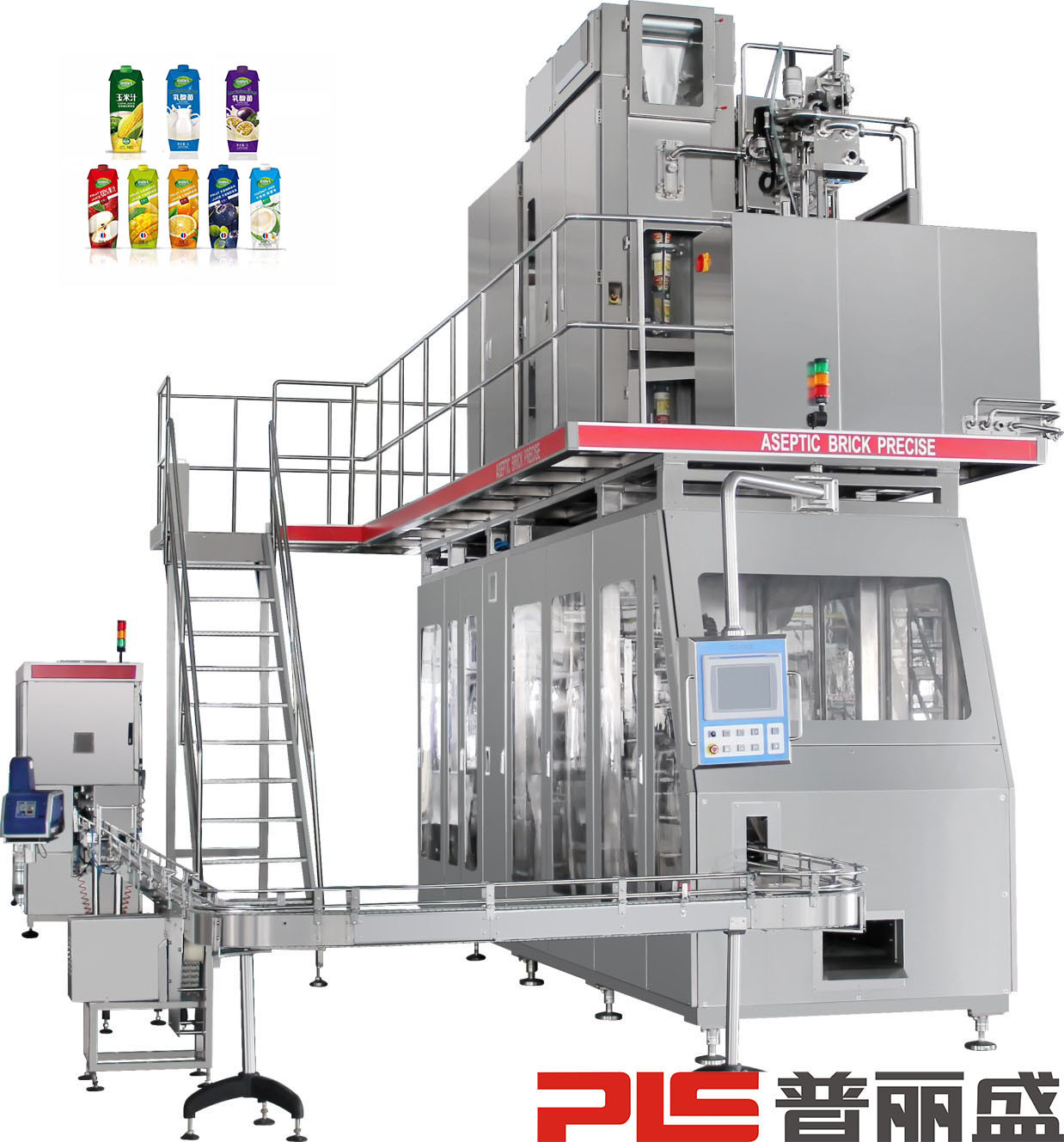 1000ml 6000PPH Prisma Aseptic Carton Filling Machine with Cap Applicator for Juice
