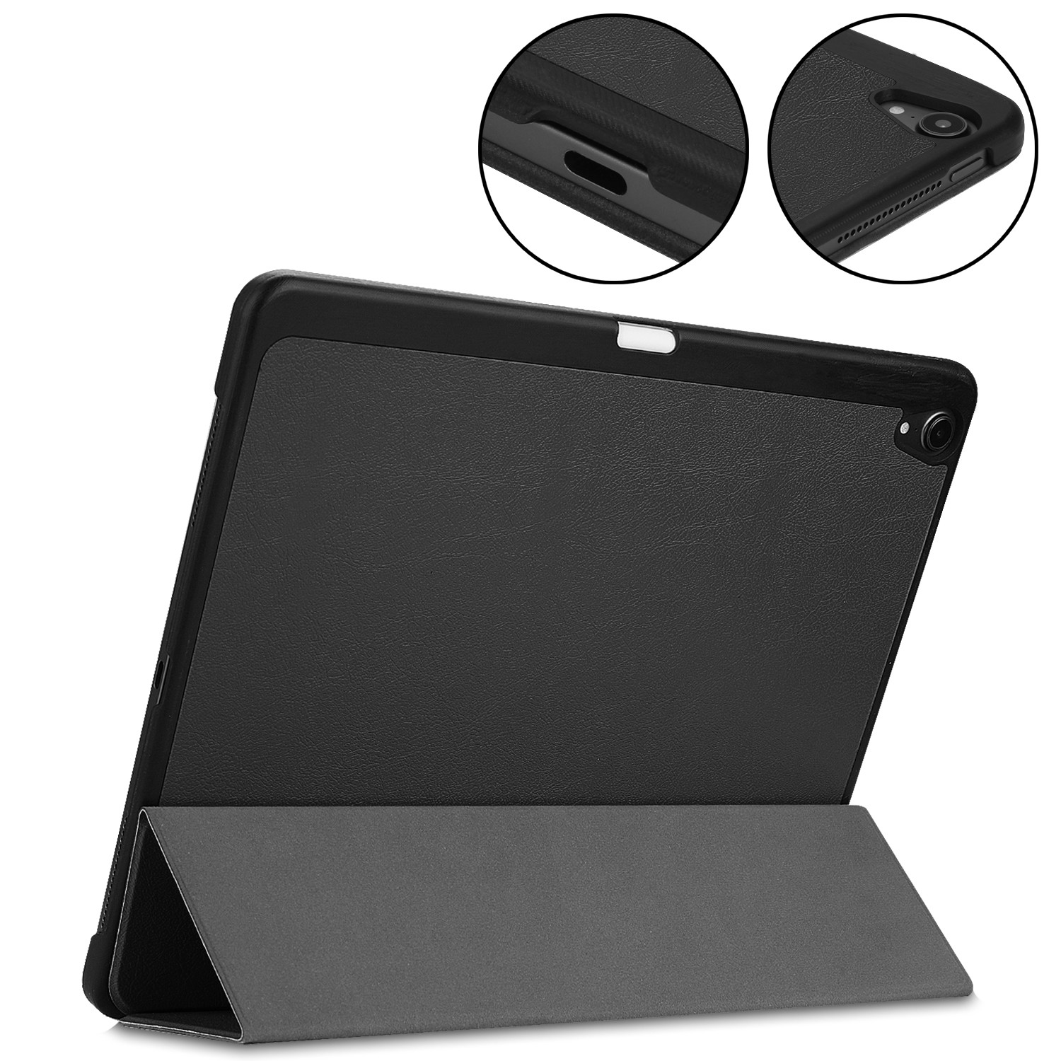 iPad Pro 11 2018 Folio Case,PU Leather Cover with Pencil Holder for iPad Pro 11