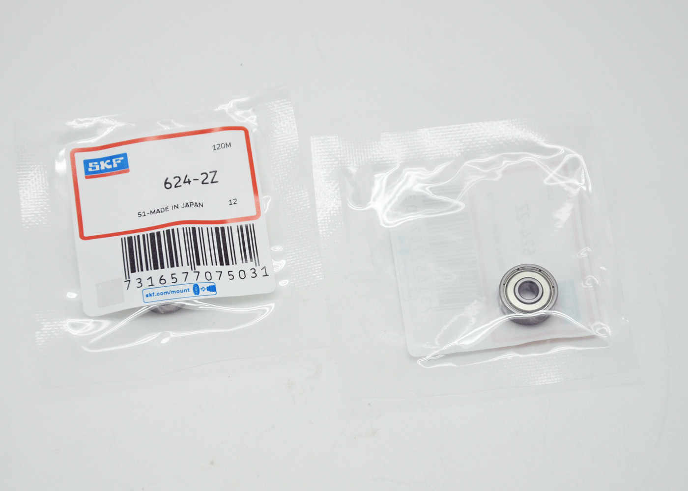 Skf Bearing Bullmer Cutter Parts , 624zz Grooved Ball Bearing Pn 007424