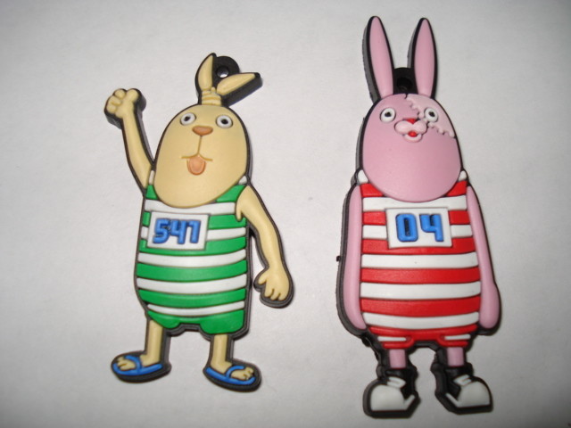 Small Animal Cartoon Shaped Custom PVC Keychains For Kids / Student