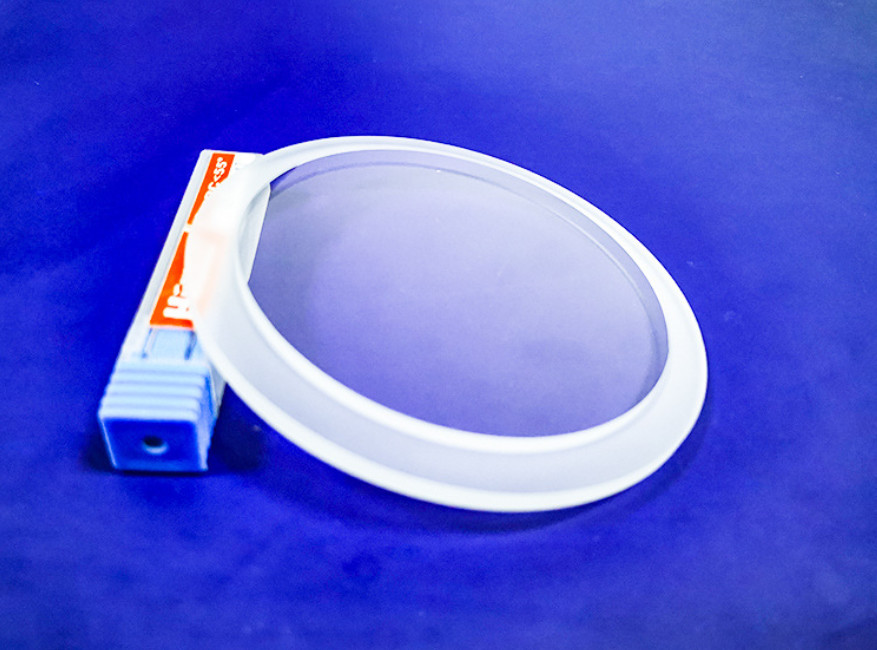 Optical Grade Round / Square High Borosilicate Glass Smooth Surface Light Guide Panel Step Glass