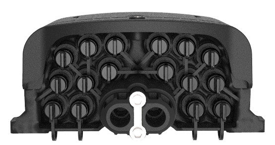 GFS-16QX-1 Pre-connectorized Fiber Distribution Box IP68 378*255*116mm 96cores max16 pre-connected adapter aerial-mount
