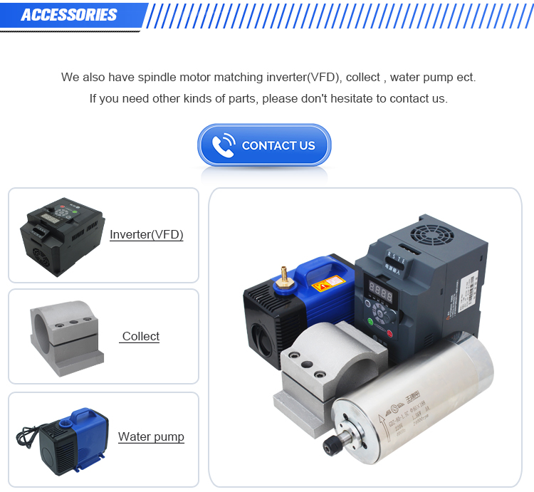 3.2kw 24000rpm Water Cooling ER20 Spindle Motor Inverter Drive for Optimal Efficiency