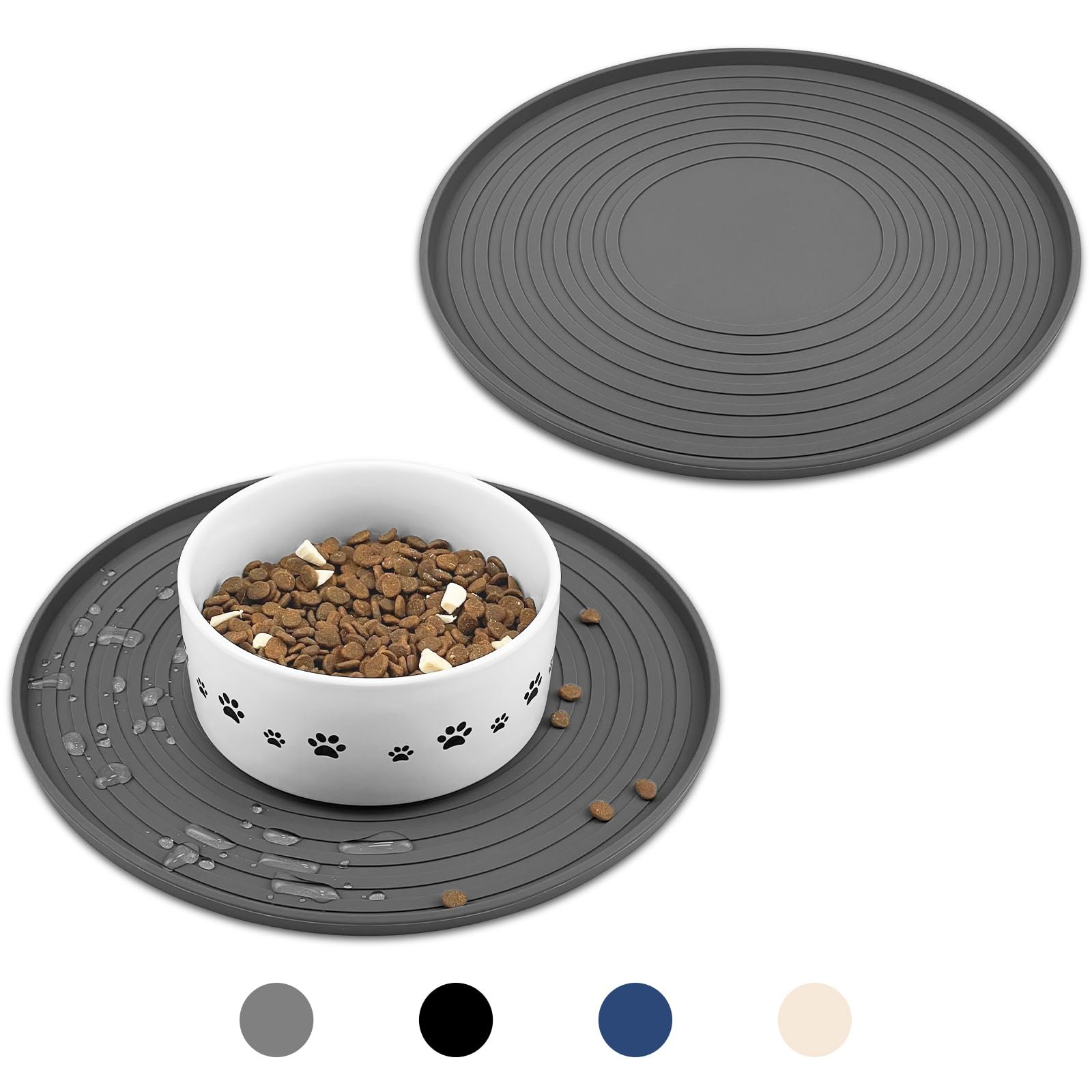 Silicone Pet Feeding Mat For Dogs And Cats Placemat Non-Slip Waterproof Dog Bowl Mats For Food Water Travel Essentials