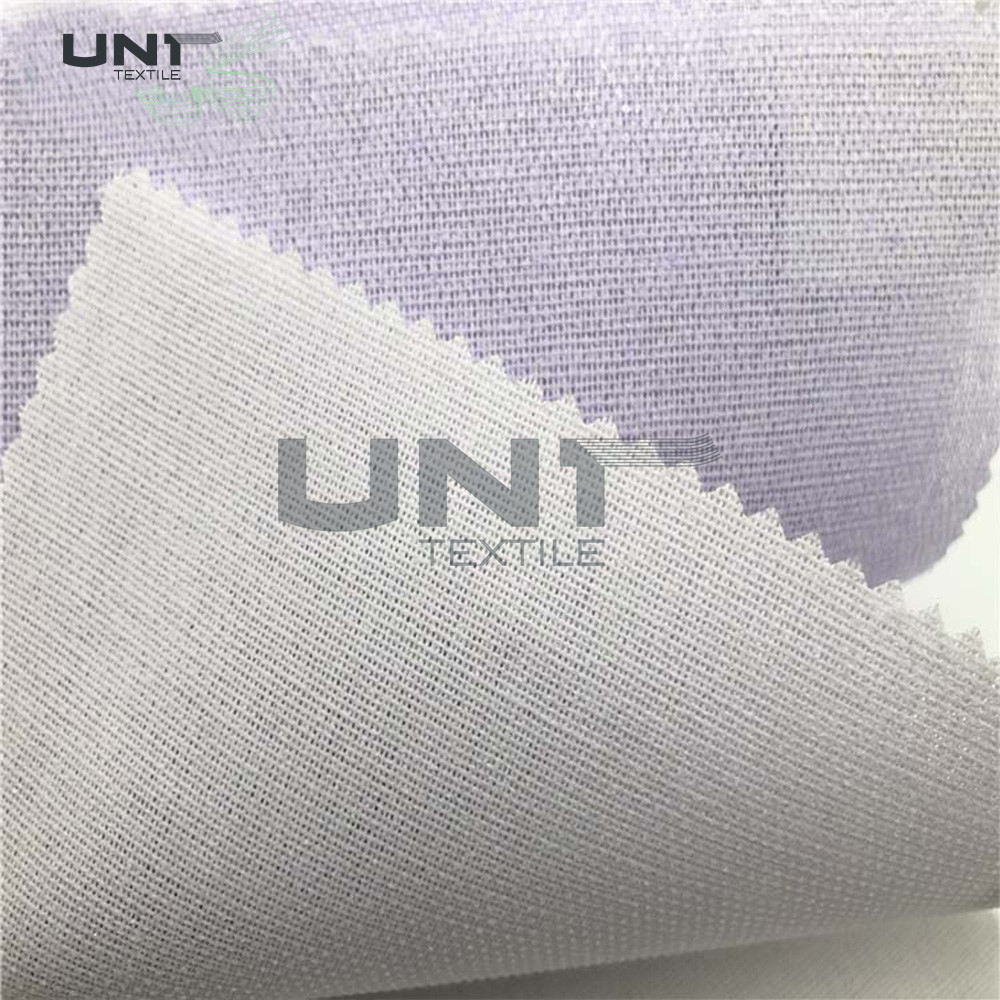 Good Adhesive Cap Resin Shirt Interlining With PES LDPE Fusing