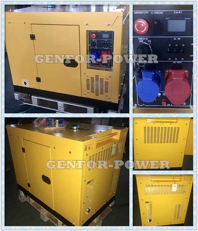 292FE 4 - Stroke Silent Diesel Generator 10KW Two Cylinder Engine GF12000KE