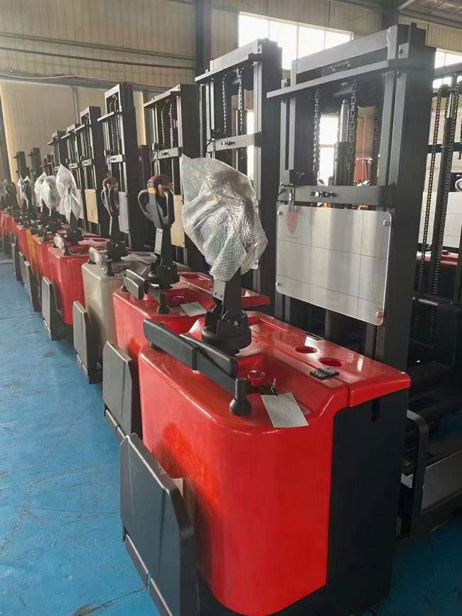 DC Drive Power Electric Pallet Jack Stacker For Narrow Site