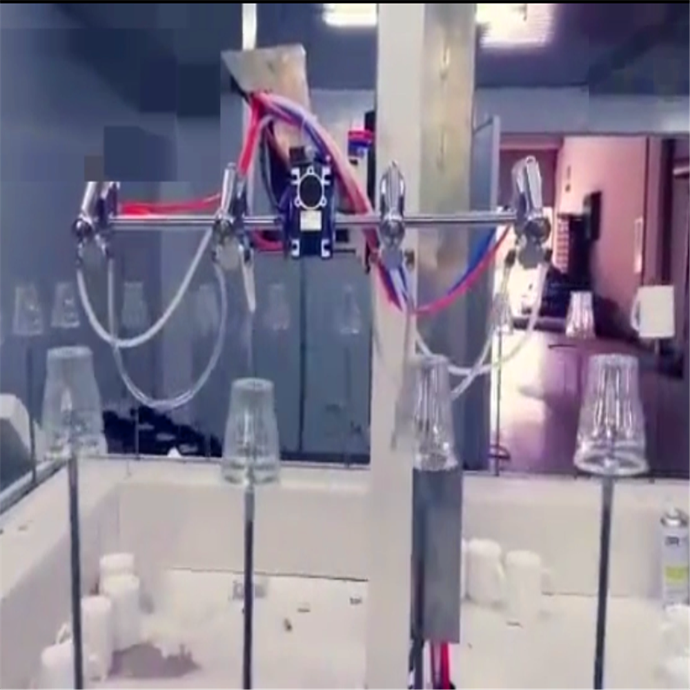 Four Axis 4KW Steel Automatic Spray Coating Machine For Glass Cup