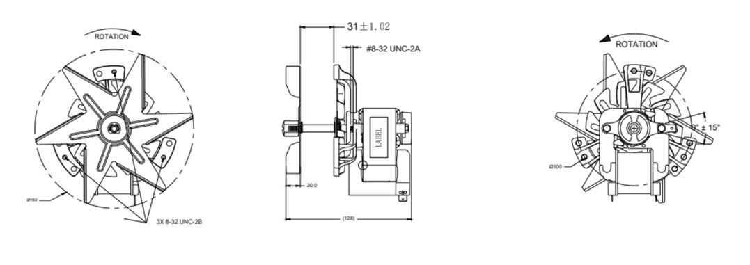 Pellet Stove Hot Air Oven Fan Blower 50W 0.4A Ac Shade Pole Motor