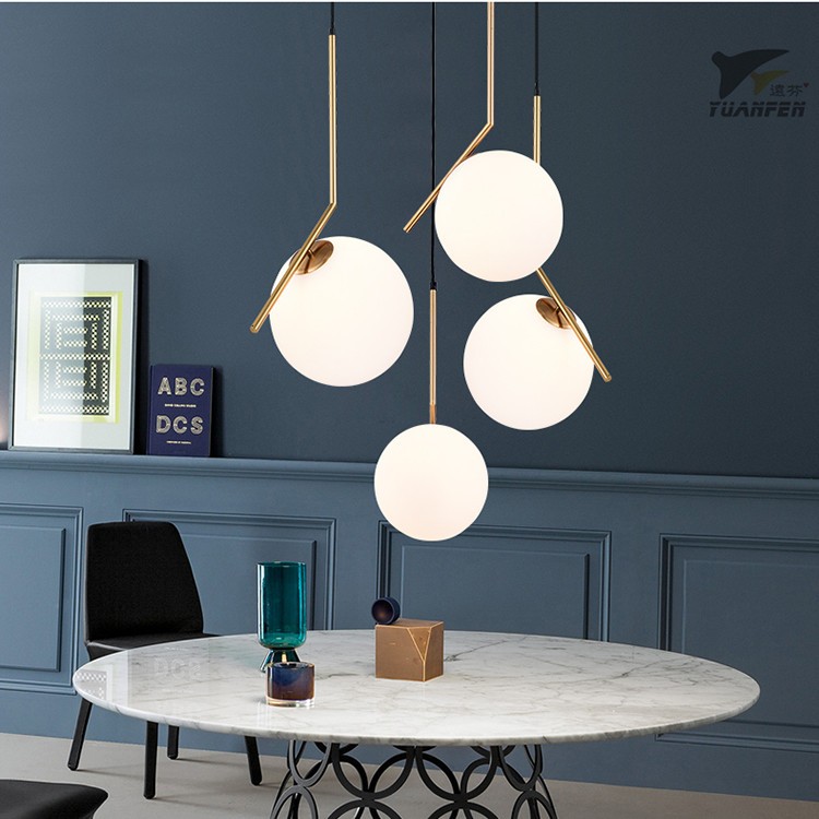 Morden Loft Glass Modern Pendant Light / Living Room Lamp No Mercury