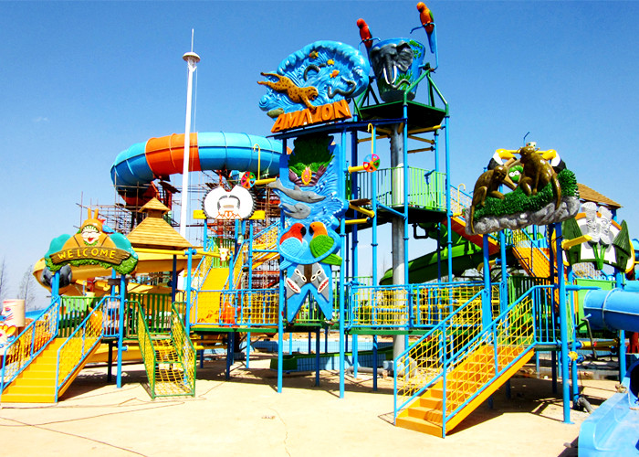 Large Water Playground Equipment Compound Water House ISO Certified