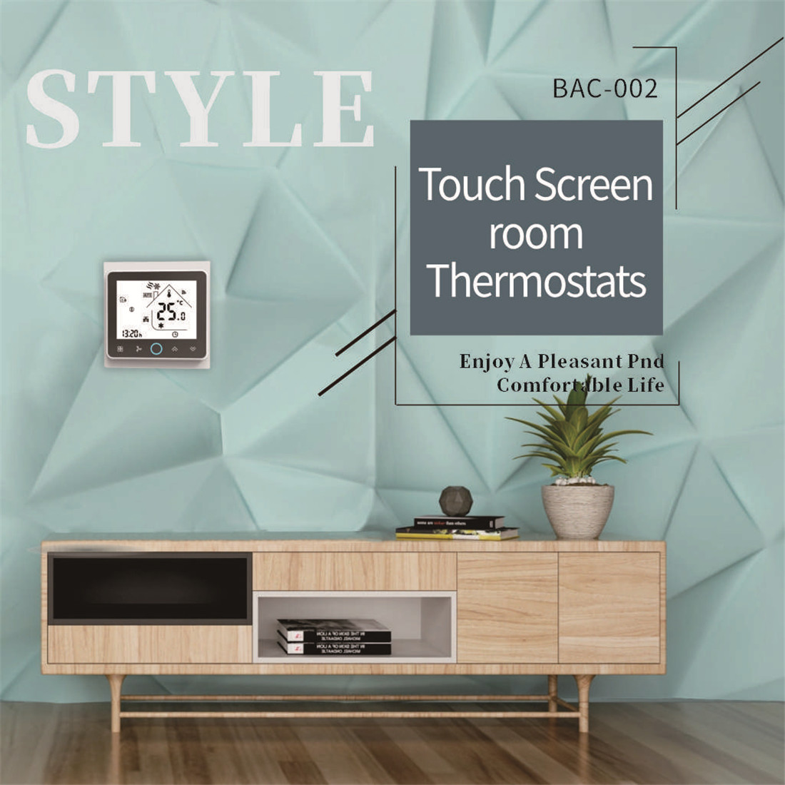 HVAC Digital Fan 3 Speed Controller Smart Home Thermostat Tuya WiFi Thermostat
