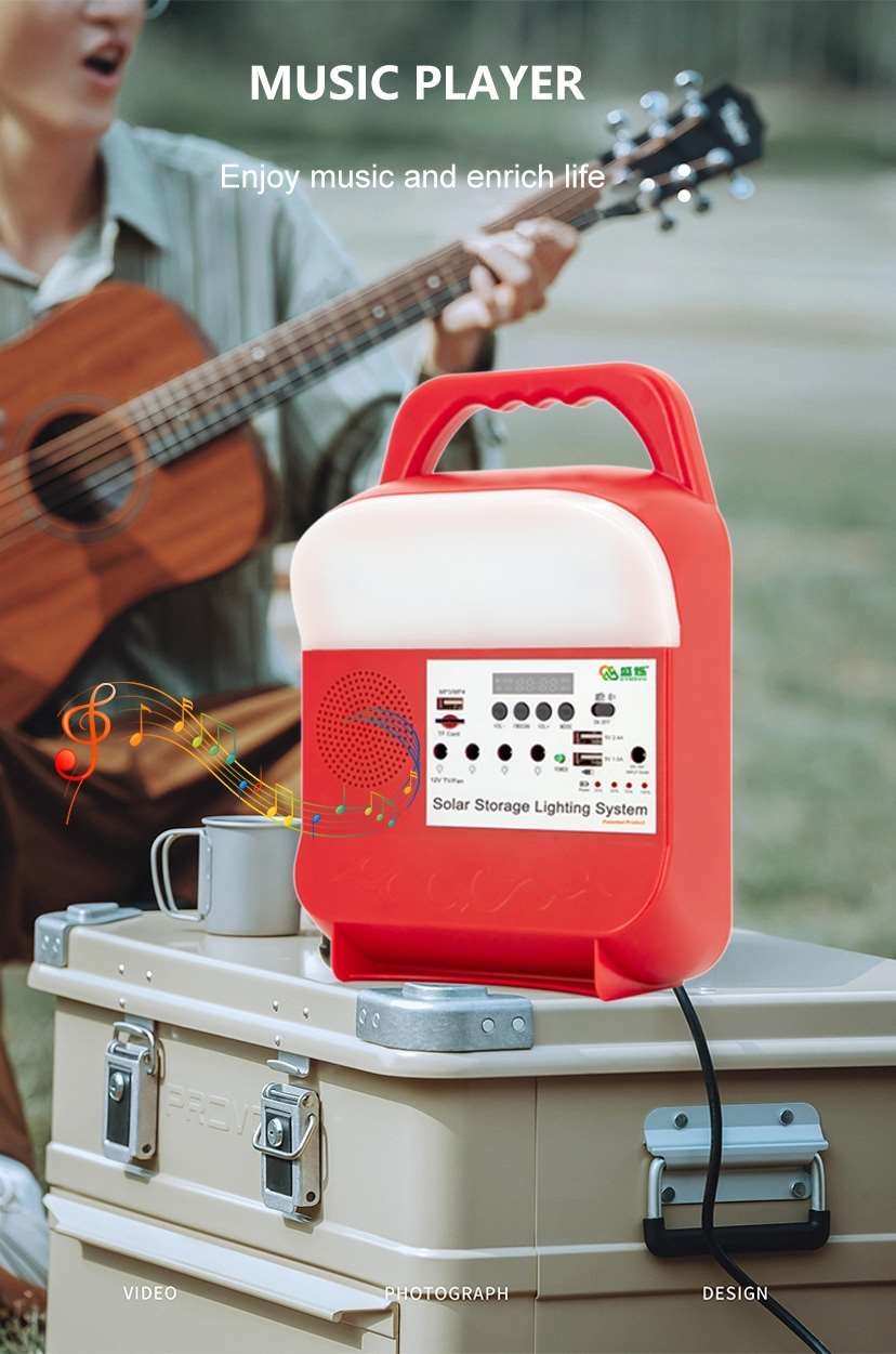 Outdoor Rechargeable Solar Camping Flash Light Portable Power Bank Station