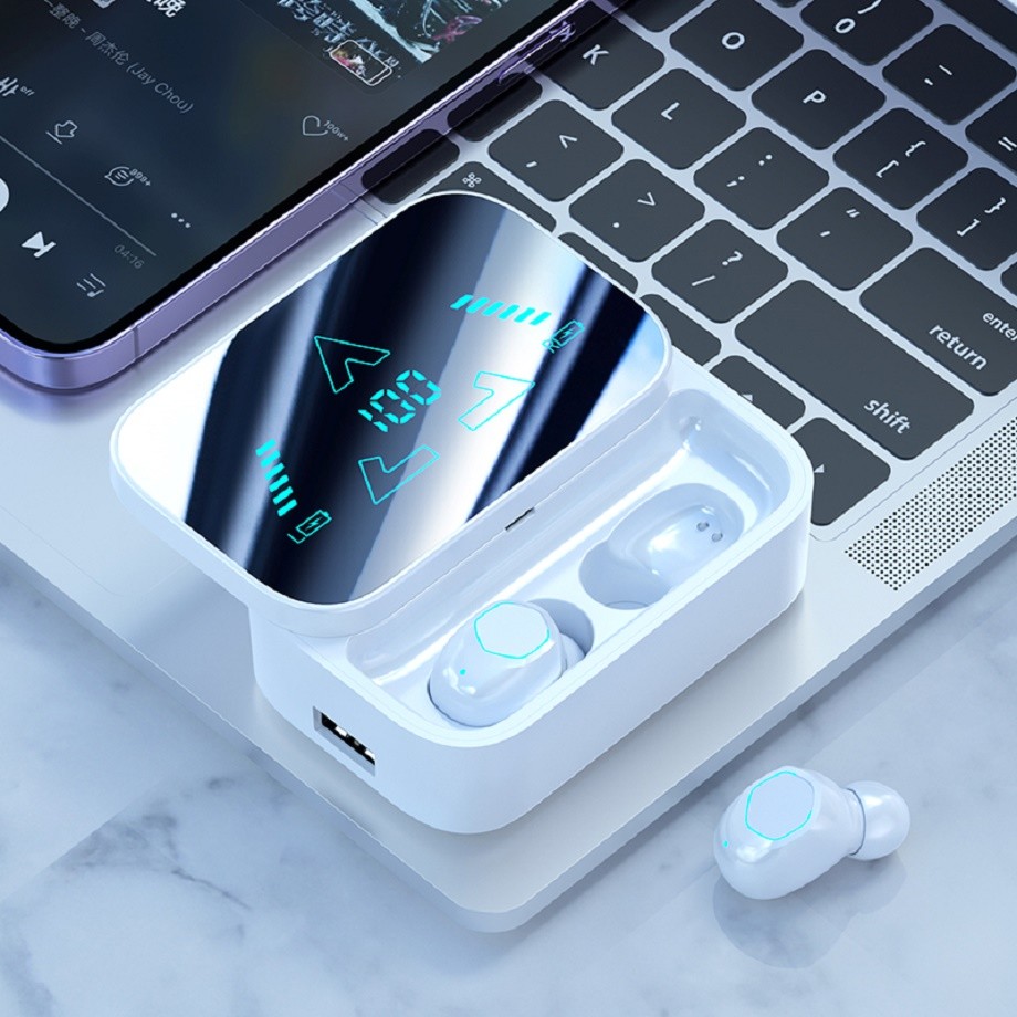 Sliding Compartment Design Intelligent Mirror Display High-speed Bluetooth 5.3 Earphone All-weather Battery Life waterproof For Sports