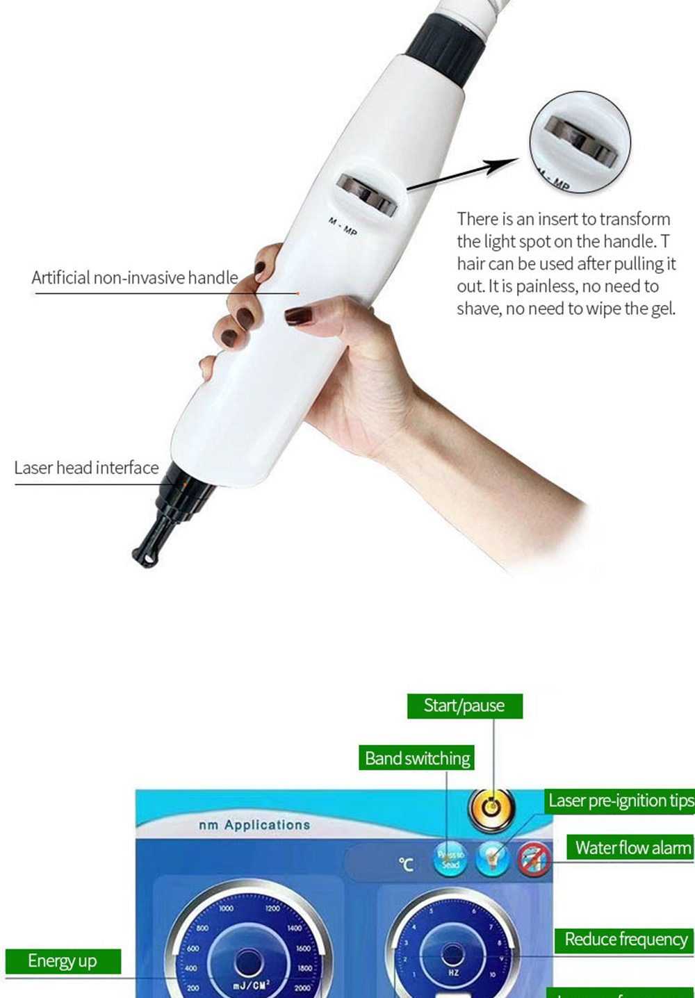 Skin Pico Carbon Facial Laser Machine Tattoo Removal 1064nm 532nm 1320nm
