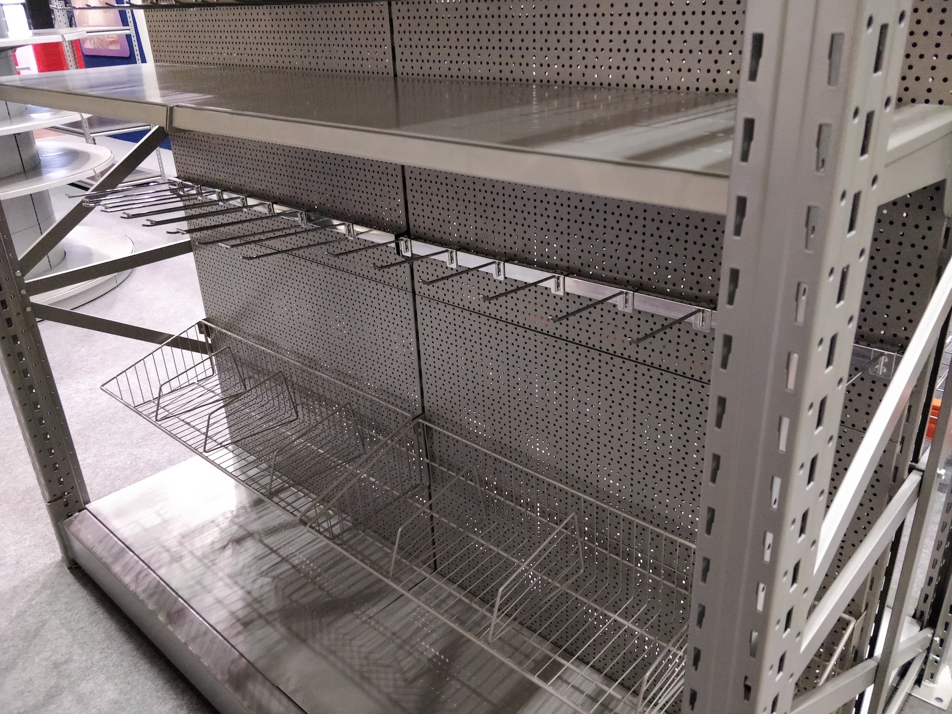 Tegometall Style Supermarket Metal Shelves Two In One Integrated Long Life Spend