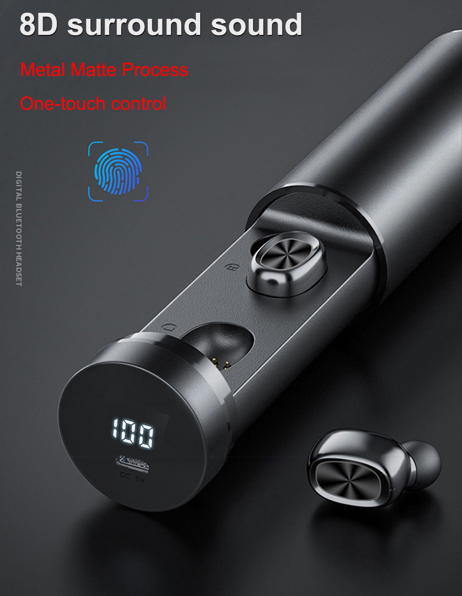 DC5V Active Noise Cancelling Earphones 18H Playtime TWS Sports Headphones