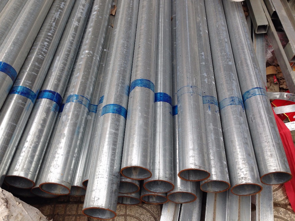 Round Hot Dip Galvanized Steel Pipe Seamless Type High Precision For Boiler